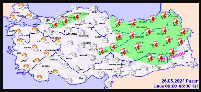 Ankara'nın kuzey ve batısı için gök gürültülü sağanak uyarısı 13